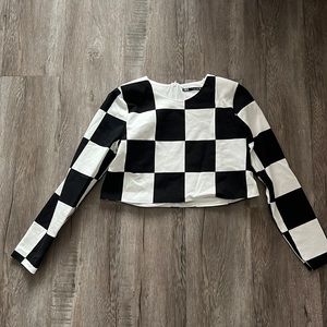Zara checkered top